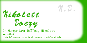 nikolett doczy business card